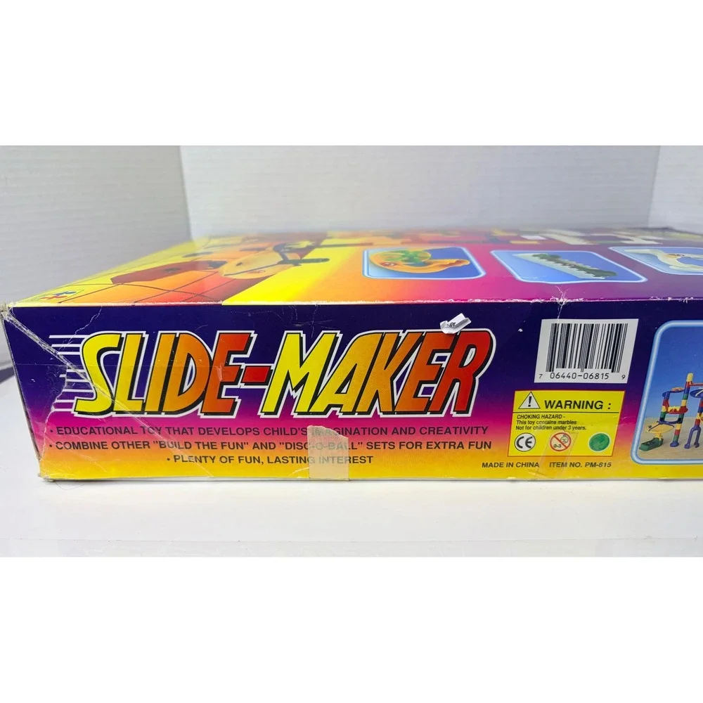 Slide-Maker Marble Run 68 Pcs 12 Marbles Construction Set Toy‎ Club PM-815 Boxed